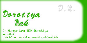 dorottya mak business card